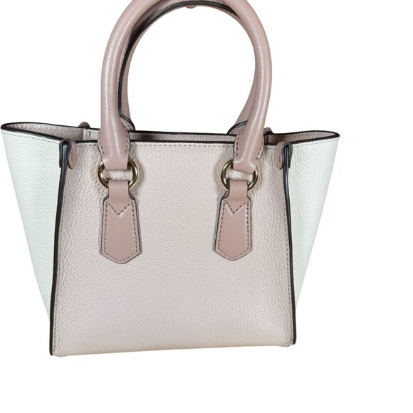 MICHAEL Michael Kors Kris Small Pebbled Leather Satchel Pink & Ivory in EUC! - Picture 7 of 13